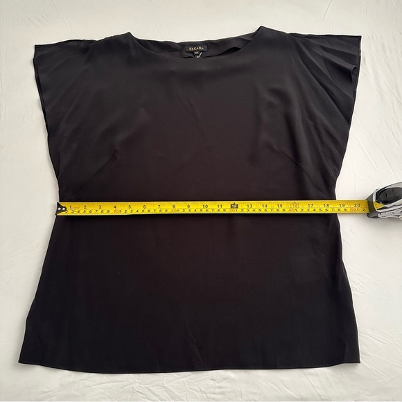 Escada black silk flutter sleeve blouse - Picture 11 of 13